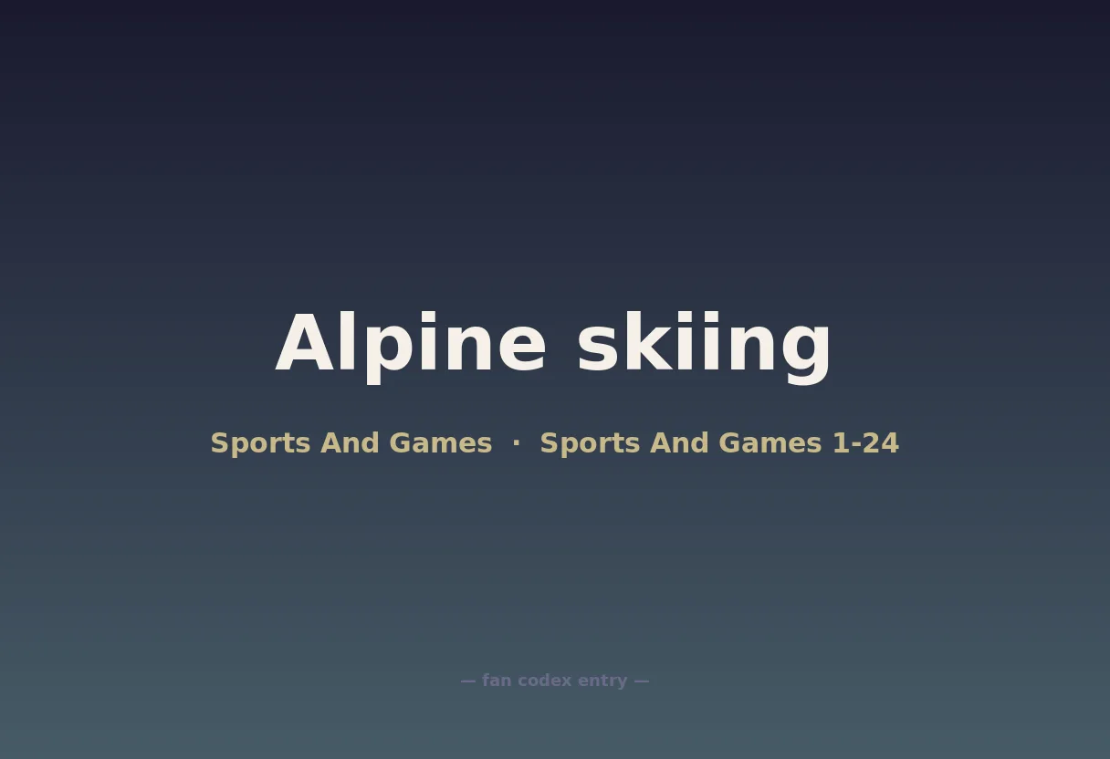 Alpine skiing