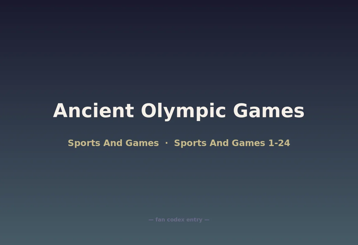 Ancient Olympic Games