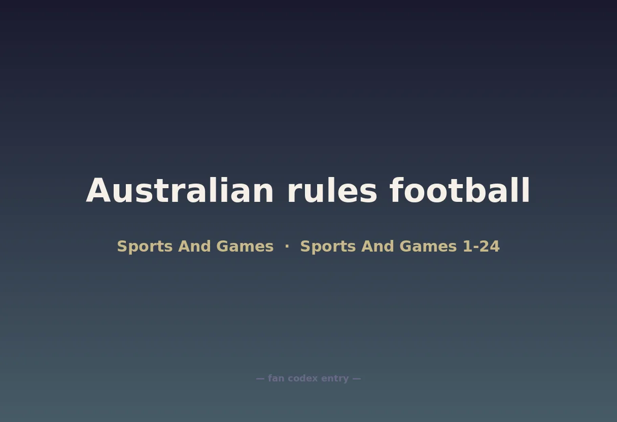 Australian rules football