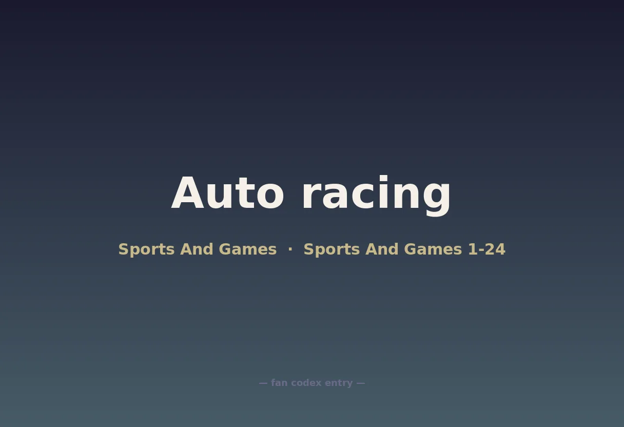 Auto racing
