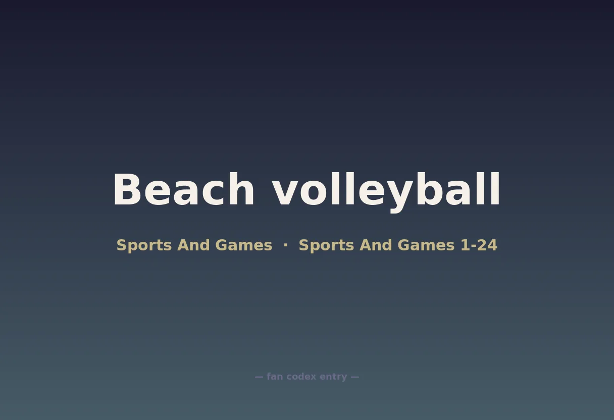 Beach volleyball