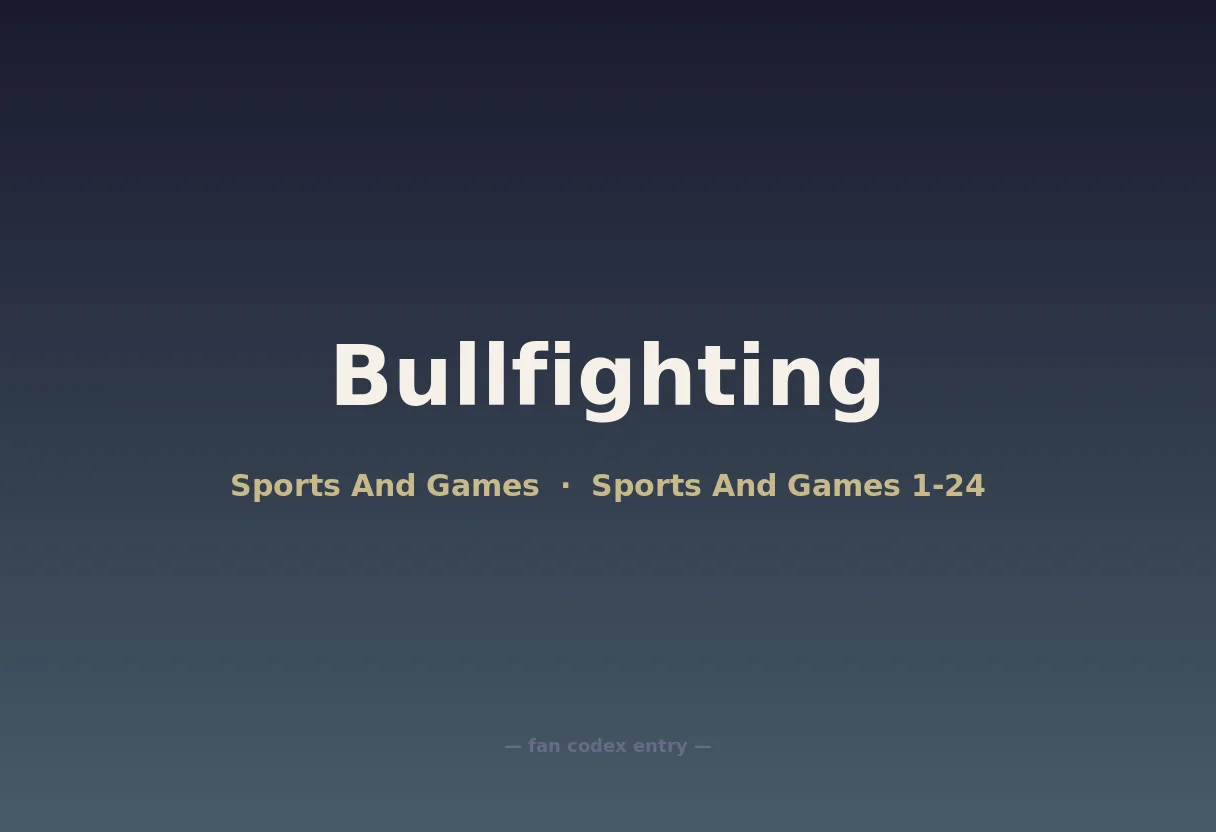 Bullfighting