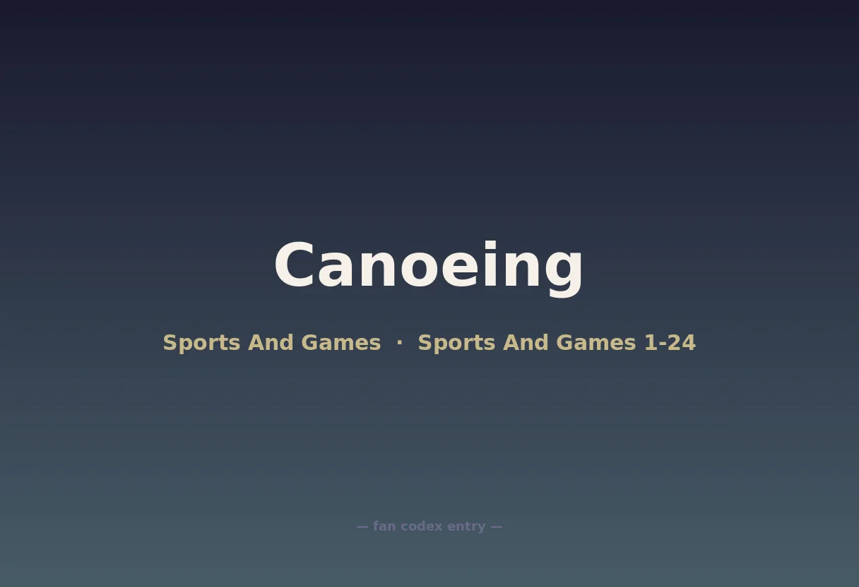 Canoeing