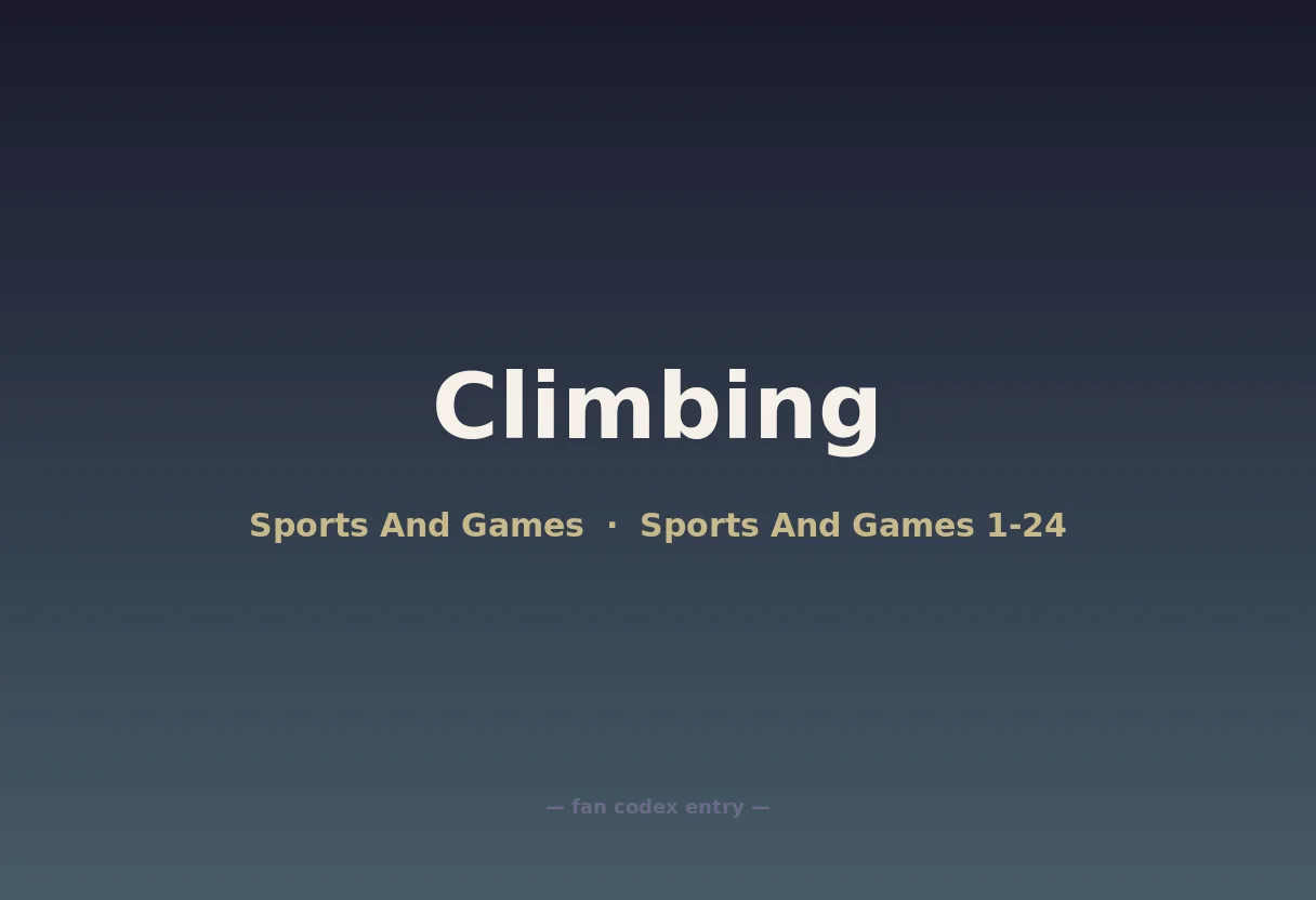 Climbing