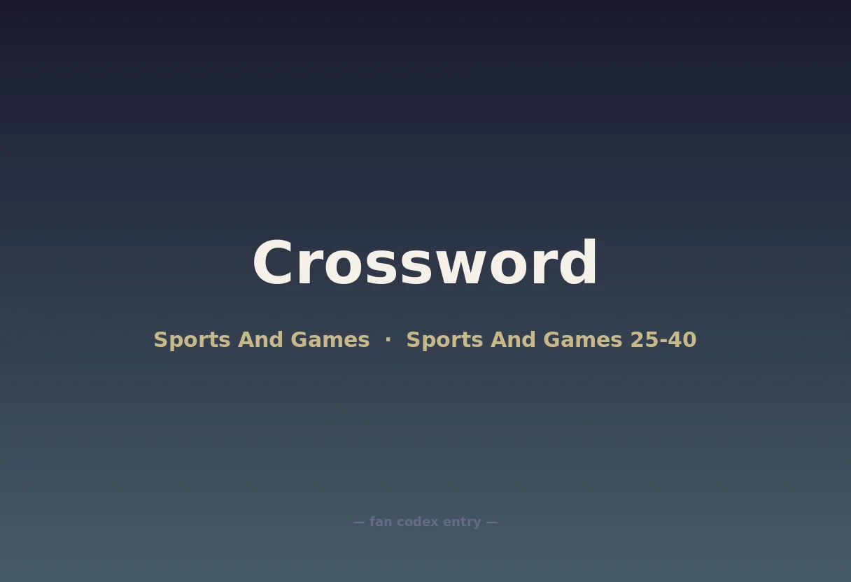 Crossword