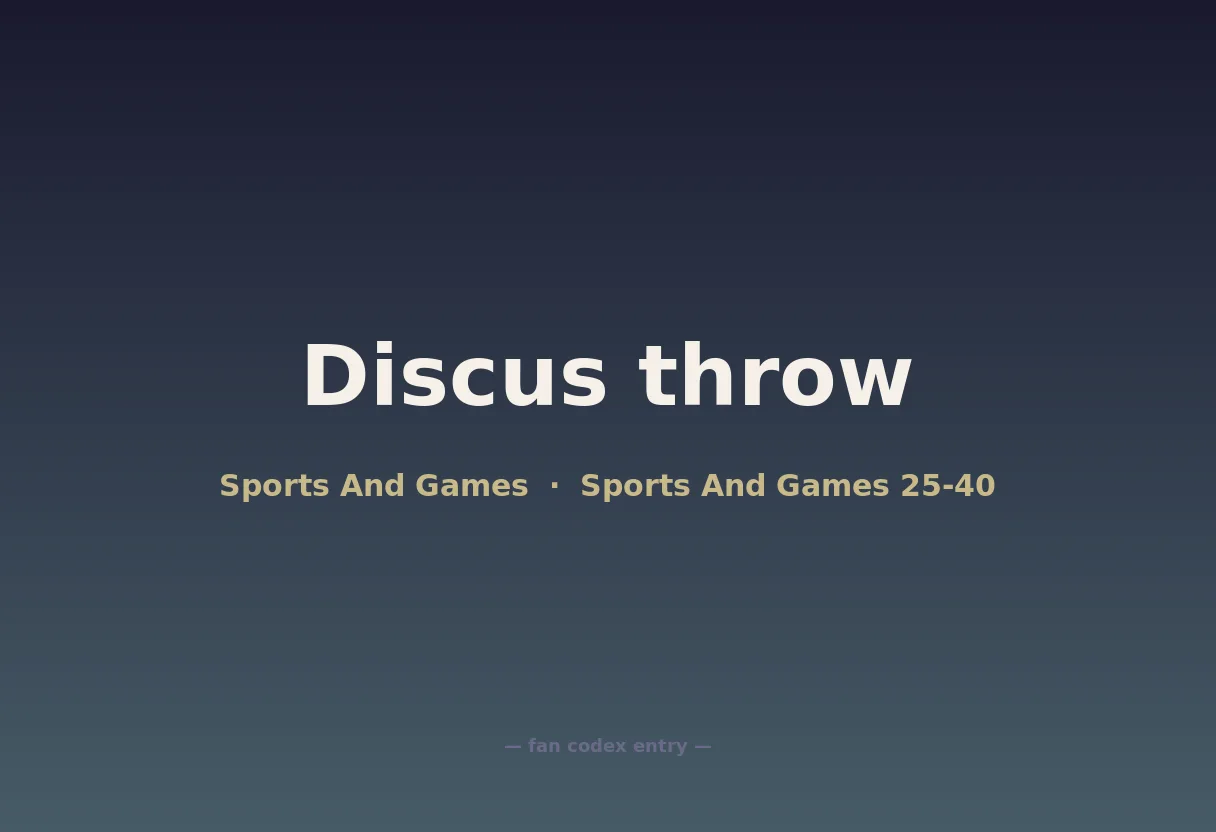 Discus throw